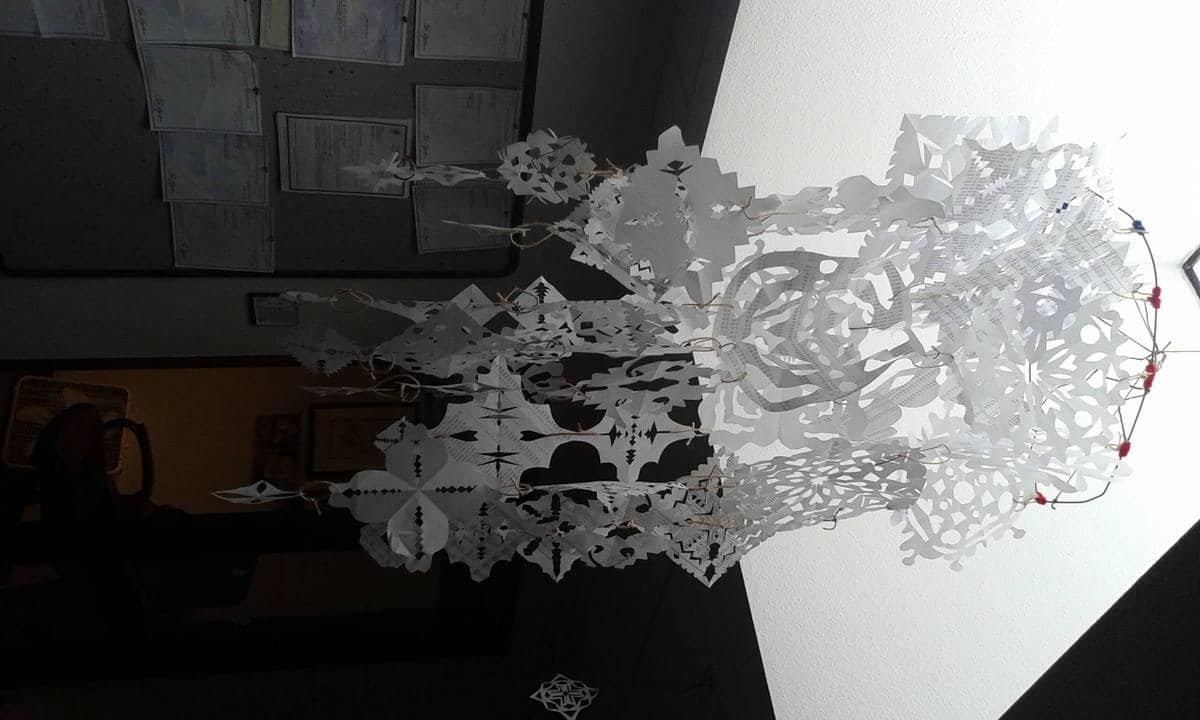 Snow flake chandelier
