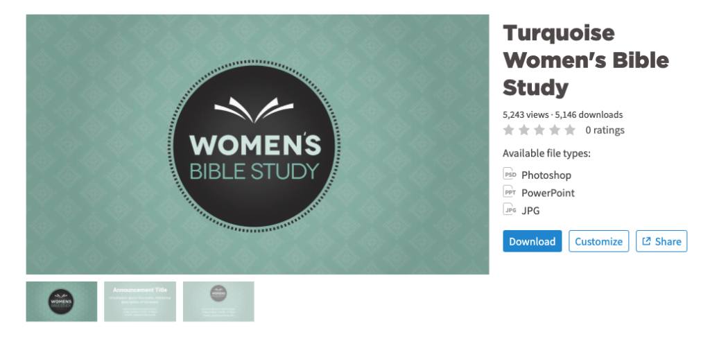 women's Bible study church media options
