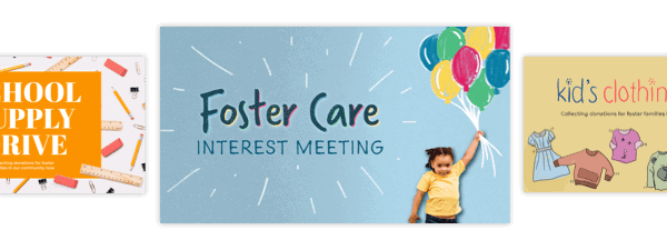 church event slide for foster care interest meeting