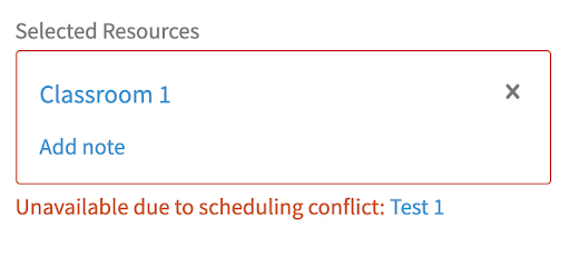Scheduling Screenshot of Scheduling Conflict for Church Event with Equip