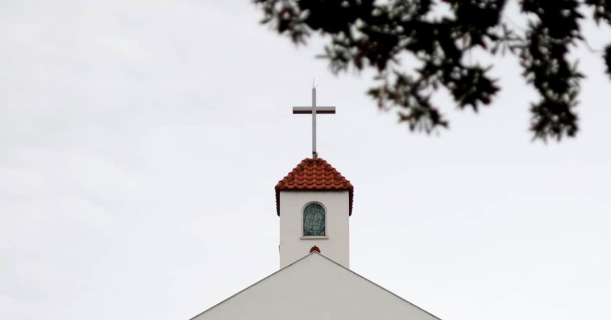 exterior of a small church