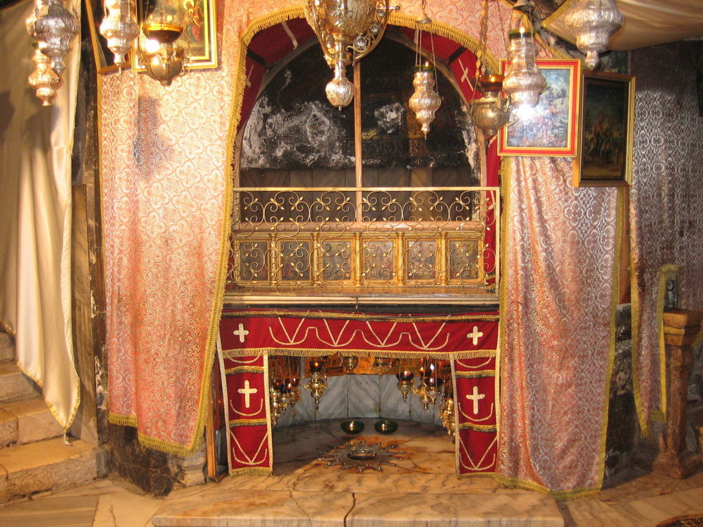 interior of the Nativity Church in Bethlehem